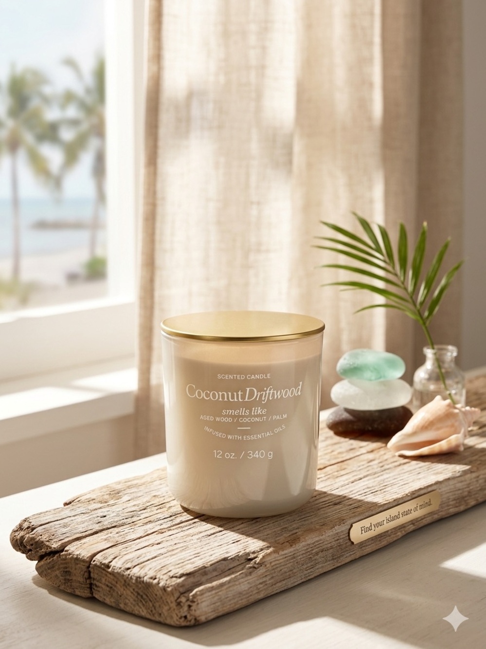 Coconut Driftwood Scented Candle